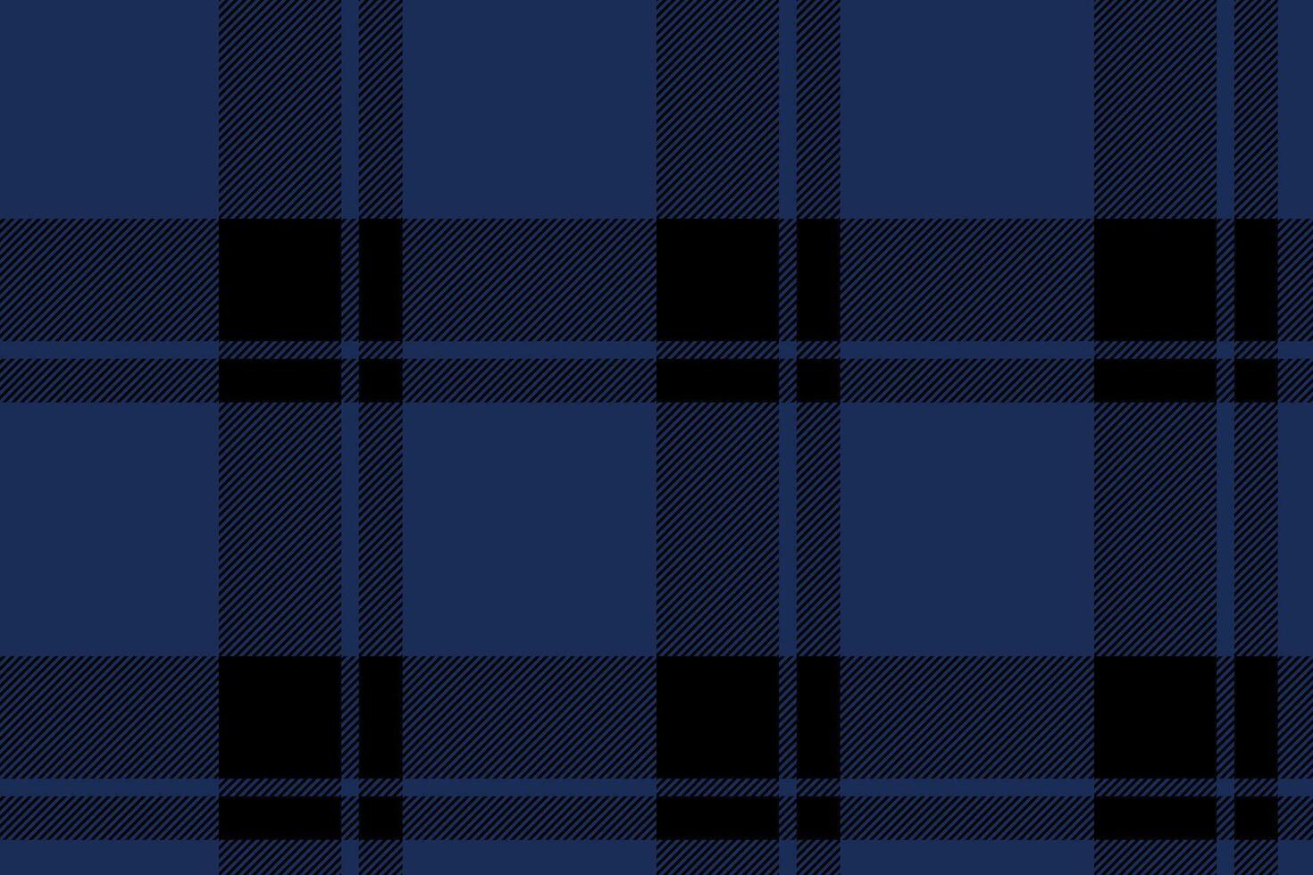 Plaid background, check seamless pattern in blue. Vector fabric texture for textile print, wrapping paper, gift card or wallpaper.