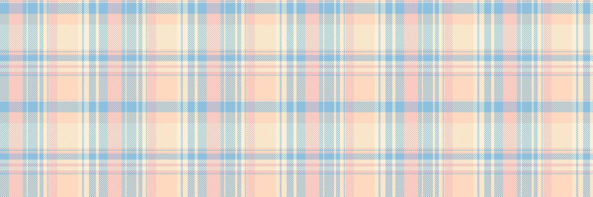 Square texture seamless pattern, duvet cover fabric tartan check. Aged plaid vector textile background in light and cyan colors.