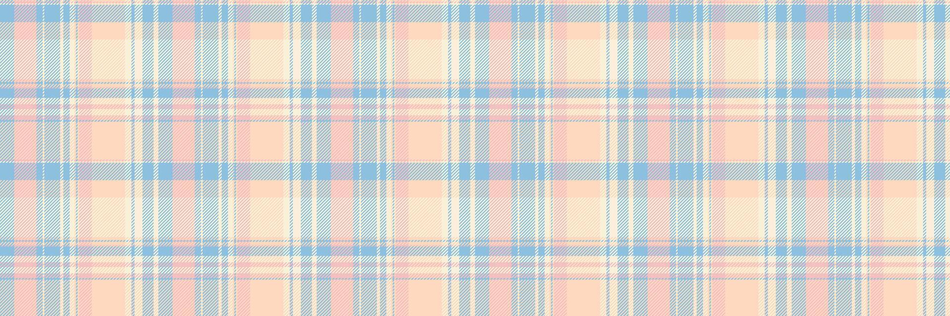 Square texture seamless pattern, duvet cover fabric tartan check. Aged plaid vector textile background in light and cyan colors.