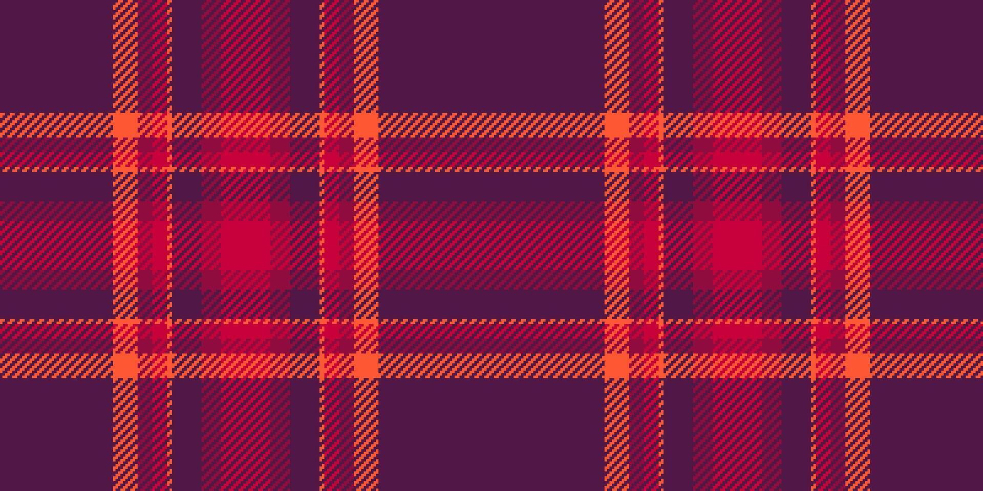 Wrapping textile check background, checked pattern texture seamless. Drawing fabric plaid tartan vector in pink and red colors.