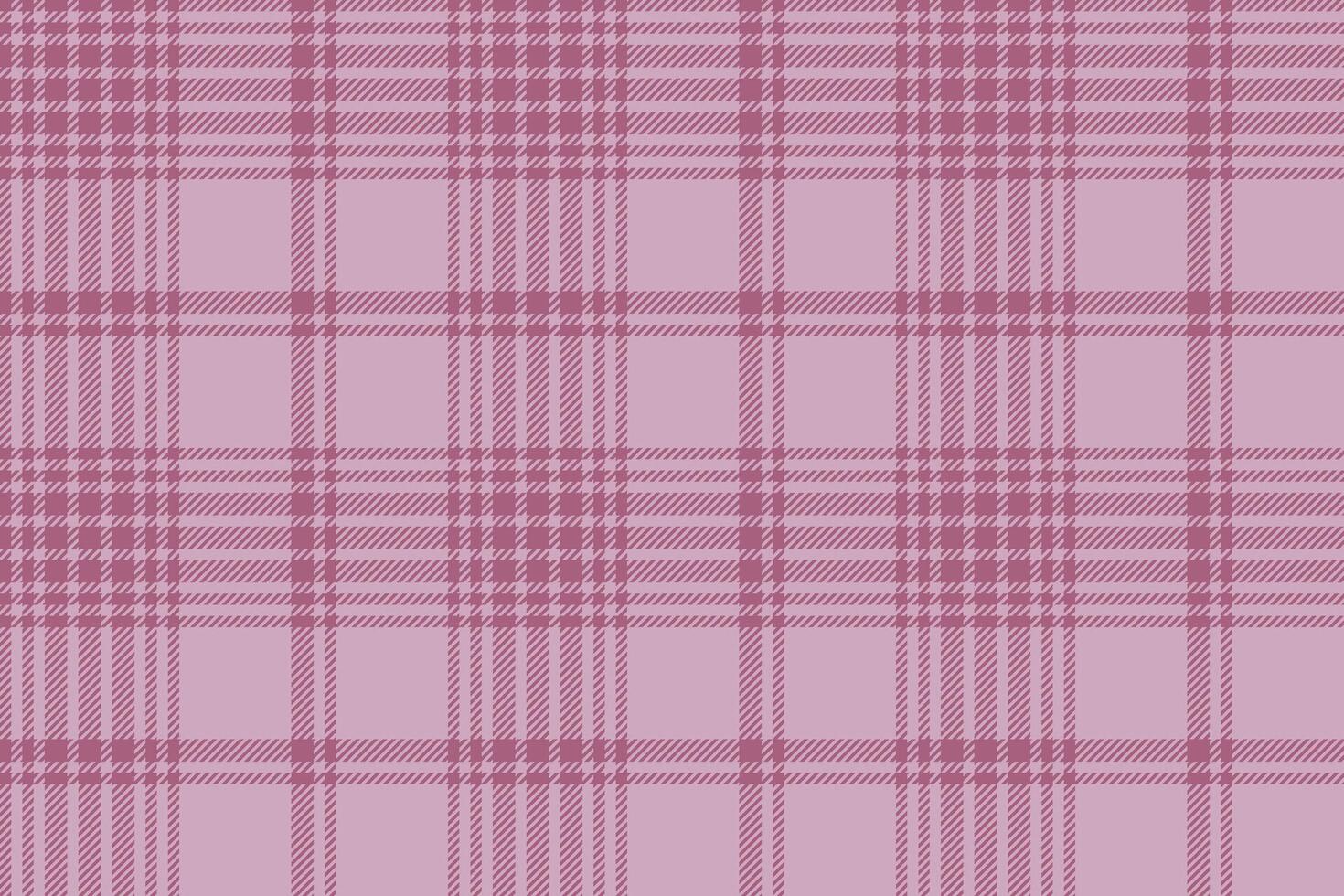 Plaid background, check seamless pattern in pink. Vector fabric texture for textile print, wrapping paper, gift card or wallpaper.