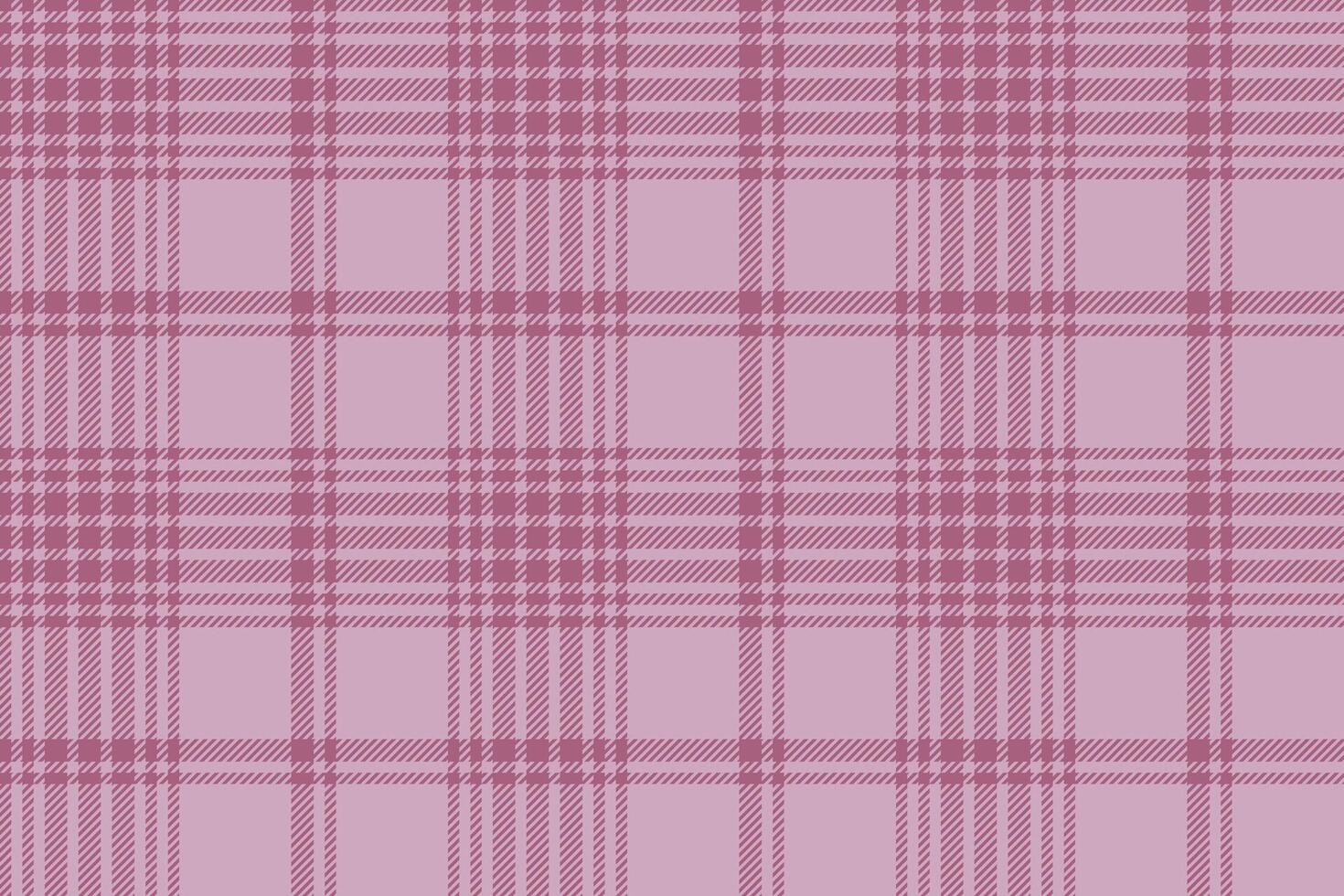 Plaid background, check seamless pattern in pink. Vector fabric texture for textile print, wrapping paper, gift card or wallpaper.