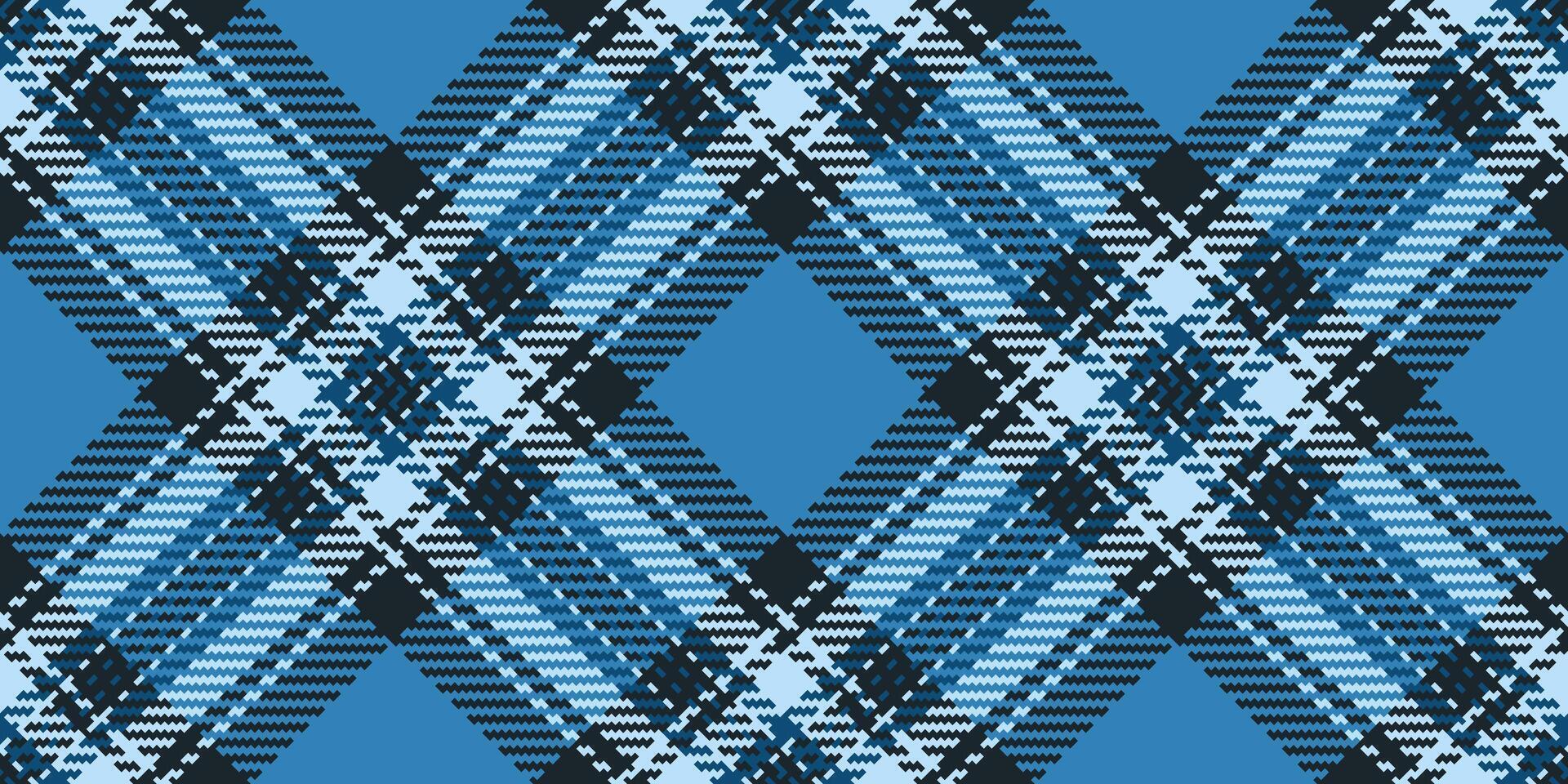 Styling plaid texture textile, effect background check vector. Long seamless fabric tartan pattern in cyan and dark colors. vector