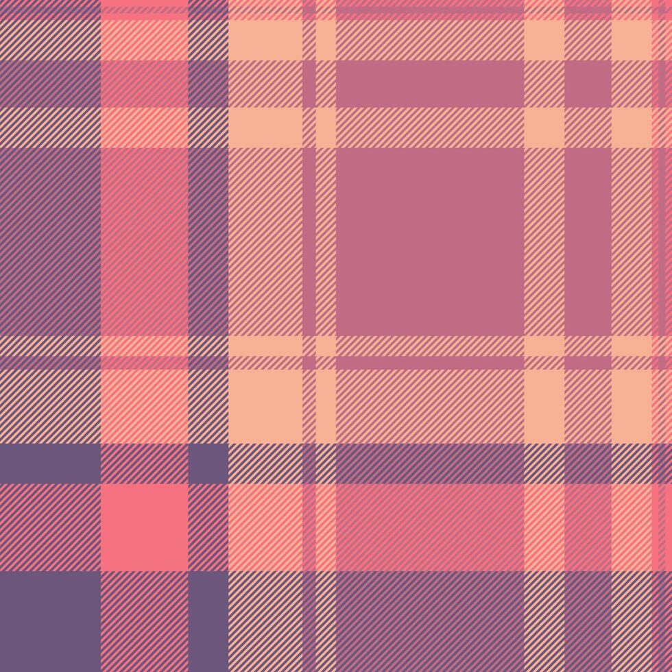 Vector fabric textile of seamless texture pattern with a background plaid tartan check.