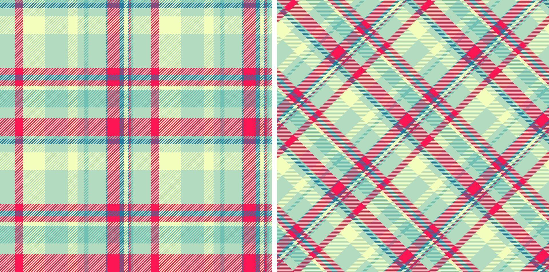 tartán tartán antecedentes de textil sin costura tela con un cheque textura modelo vector. conjunto en de moda colores. elegante manteles para especial ocasiones. vector