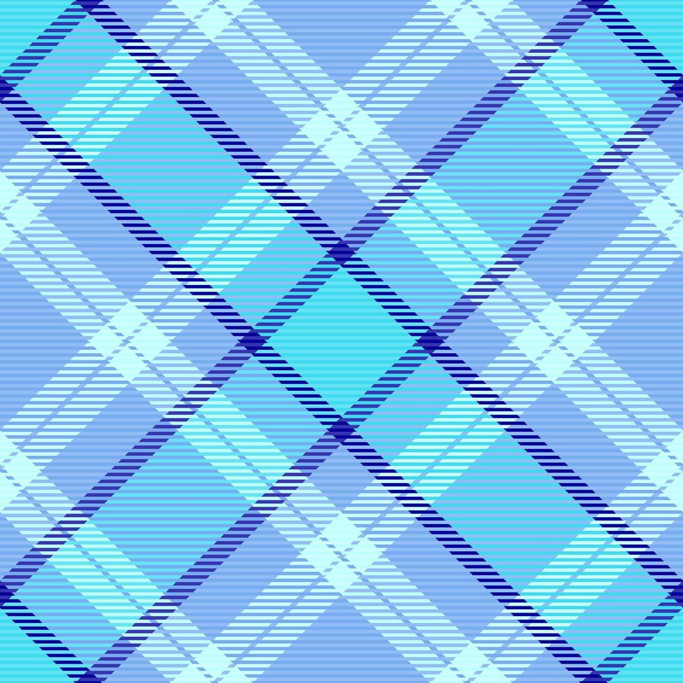 Garment texture textile background, periodic fabric seamless pattern. Scrap check vector tartan plaid in blue and light colors.