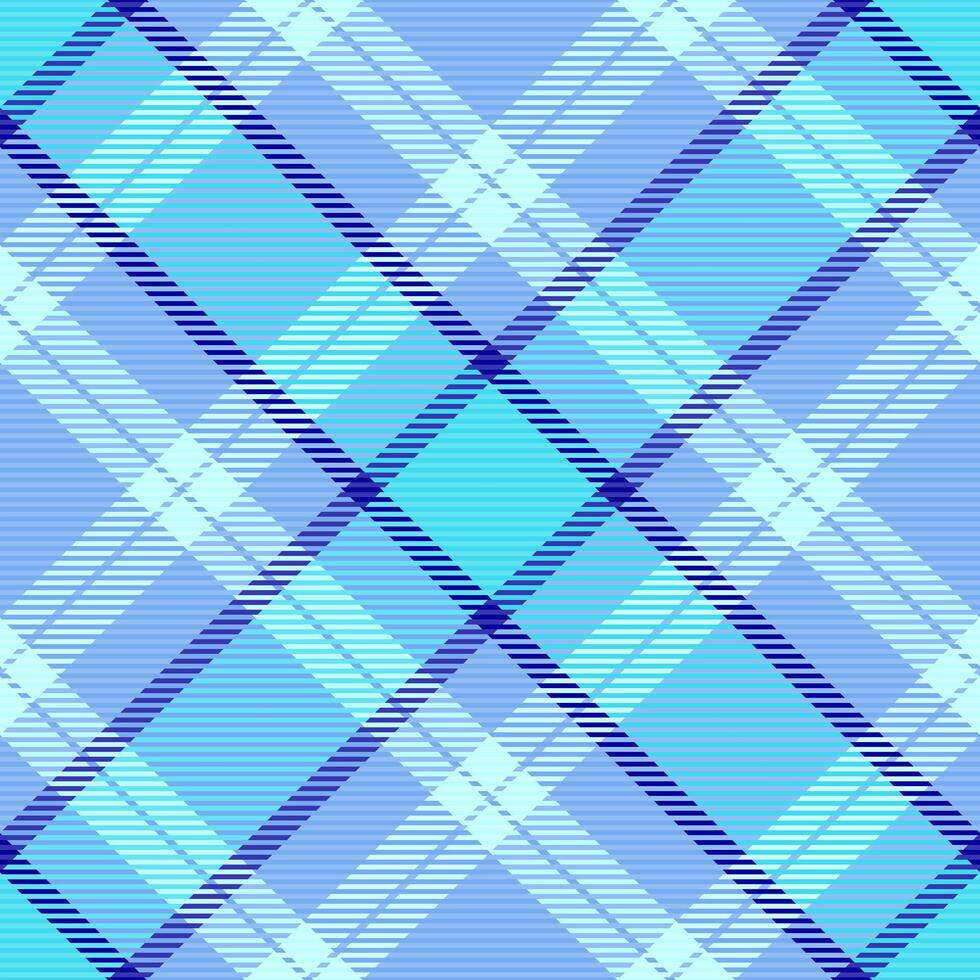 Garment texture textile background, periodic fabric seamless pattern. Scrap check vector tartan plaid in blue and light colors.