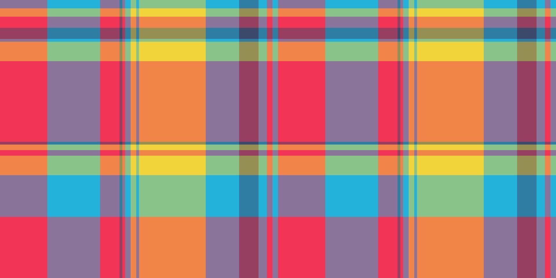 Good pattern seamless plaid, room fabric check tartan. Retail textile vector background texture in pastel and orange colors.