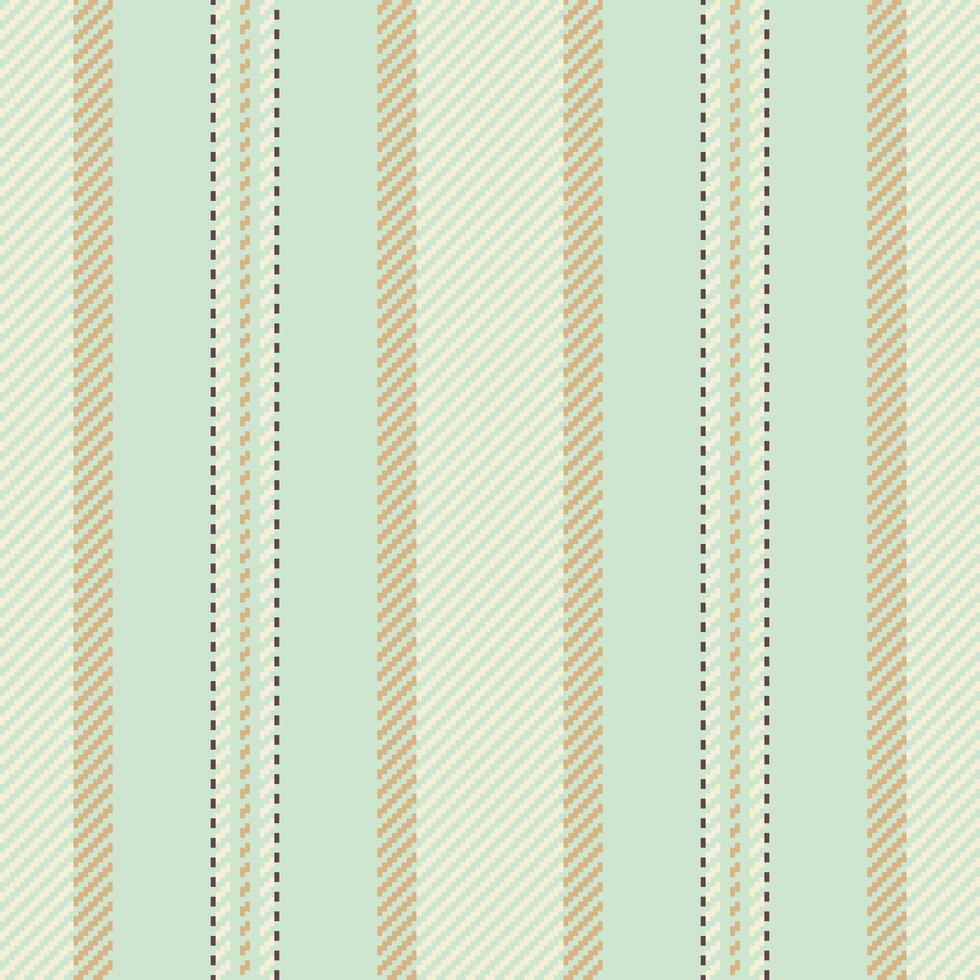 de moda sin costura vertical líneas, camino antecedentes vector textura. clásico modelo textil raya tela en ligero y beige colores.