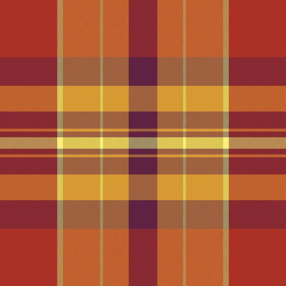 Seamless vector background of check textile fabric with a plaid tartan texture pattern.