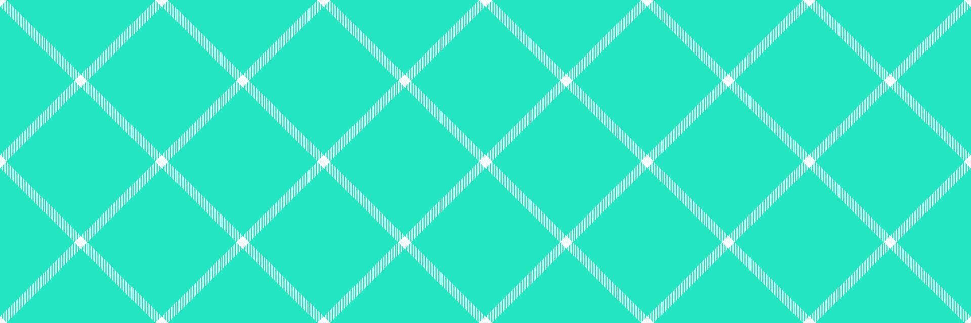 British tartan background pattern, geometry textile plaid vector. Regular seamless texture fabric check in teal and white colors. vector