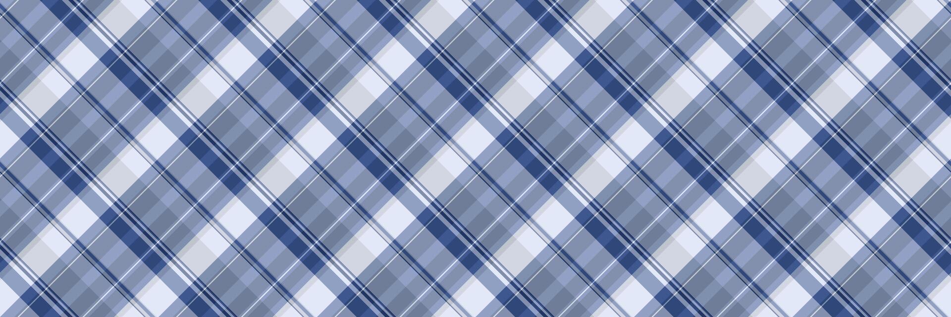 Mixed background pattern vector, back plaid texture textile. Silky tartan check fabric seamless in pastel and blue colors. vector