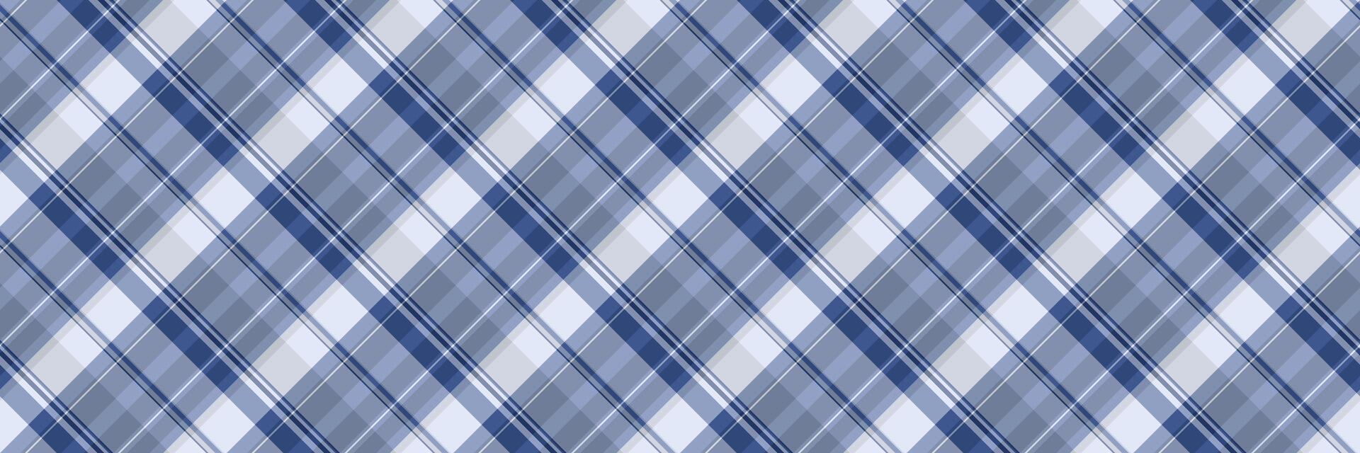 Mixed background pattern vector, back plaid texture textile. Silky tartan check fabric seamless in pastel and blue colors. vector