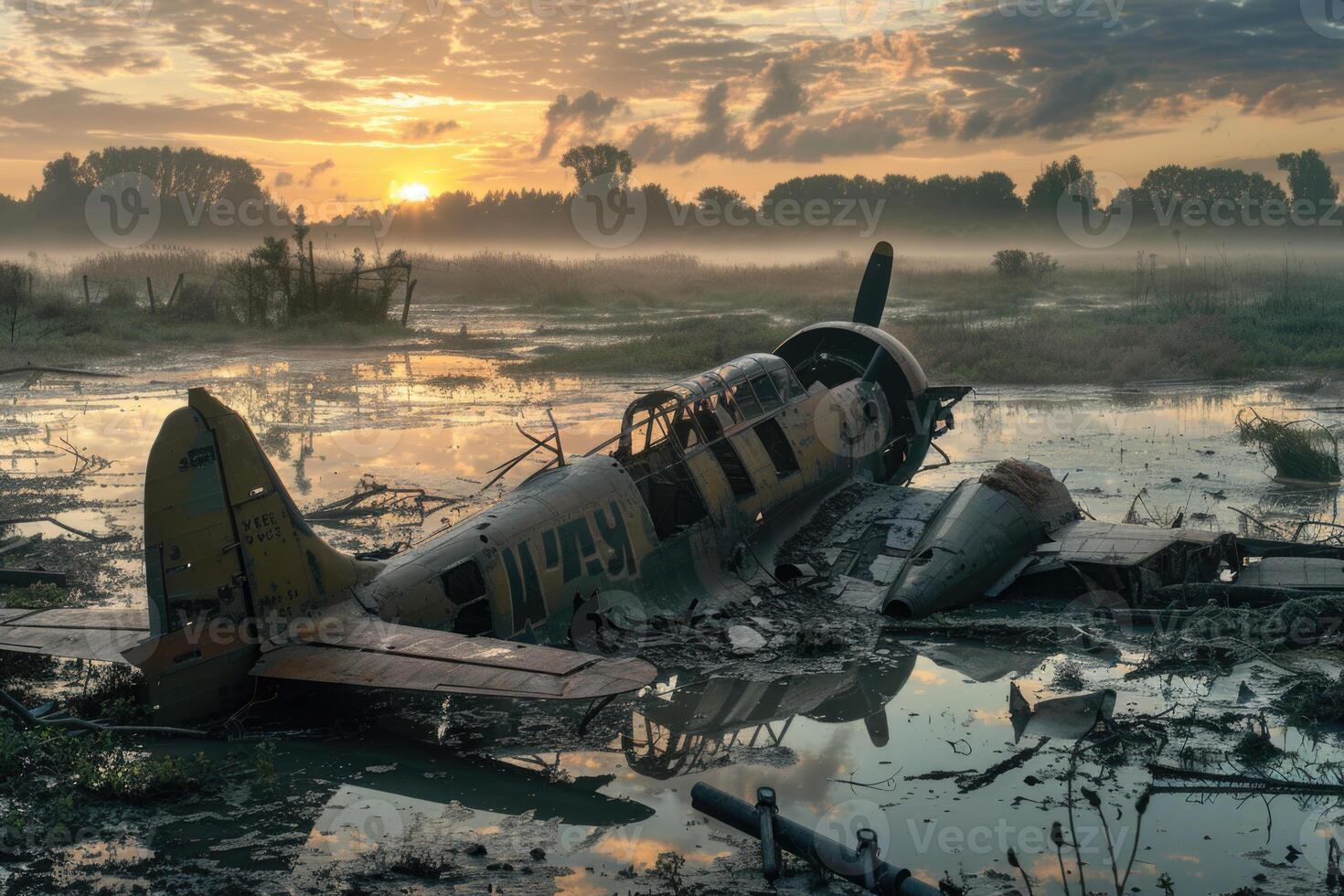 AI generated War, a moment frozen in the frame, the soul is touched by fear and grief photo