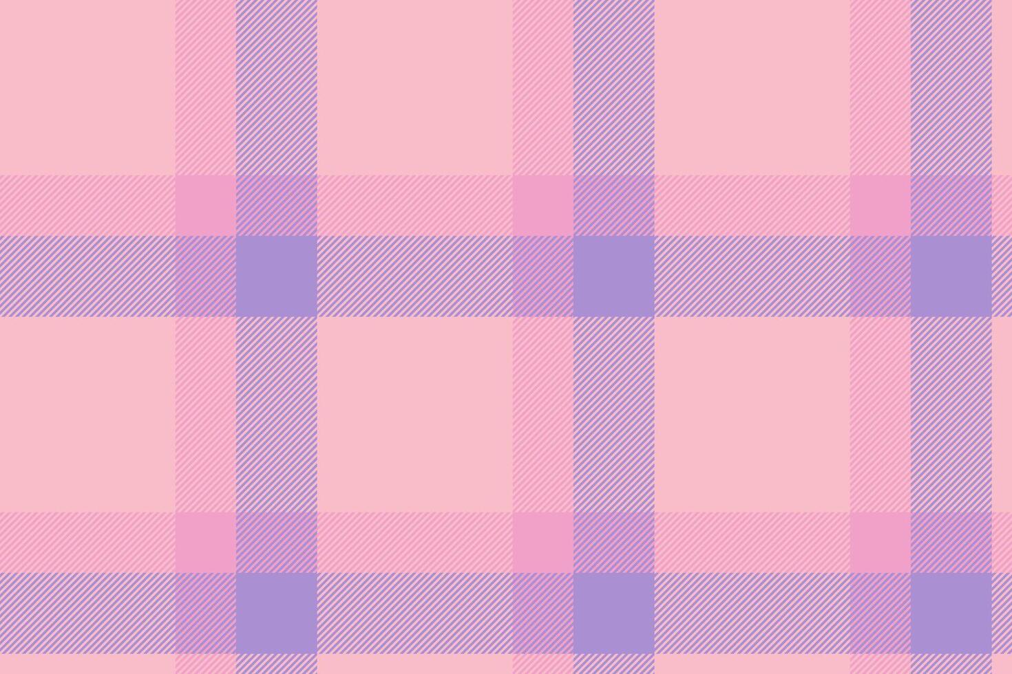 Plaid background, check seamless pattern in pink. Vector fabric texture for textile print, wrapping paper, gift card or wallpaper.