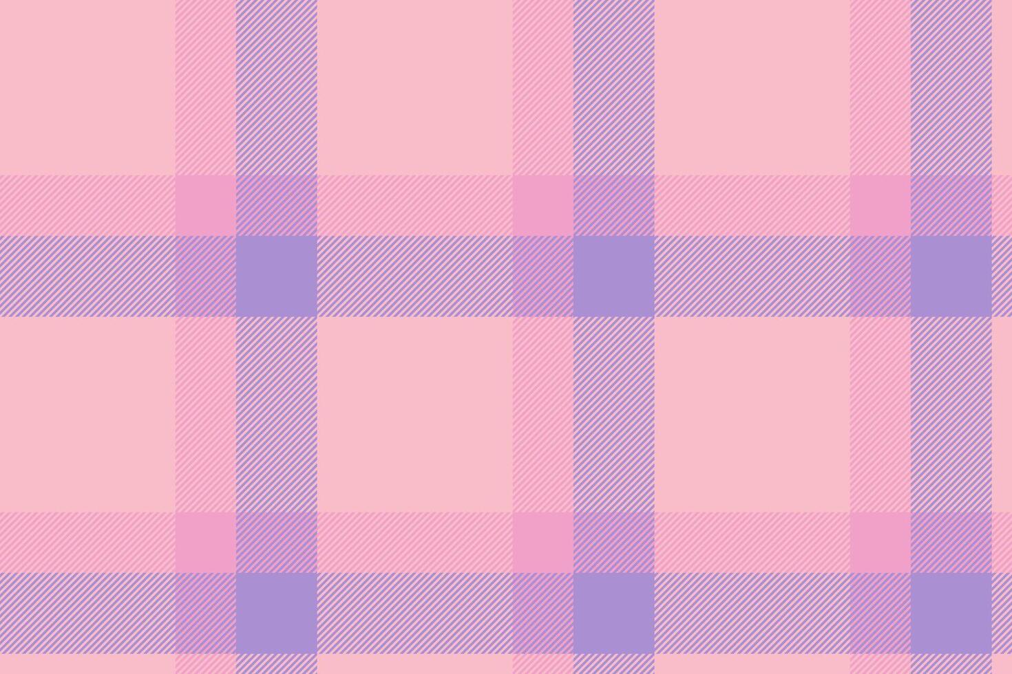 Plaid background, check seamless pattern in pink. Vector fabric texture for textile print, wrapping paper, gift card or wallpaper.