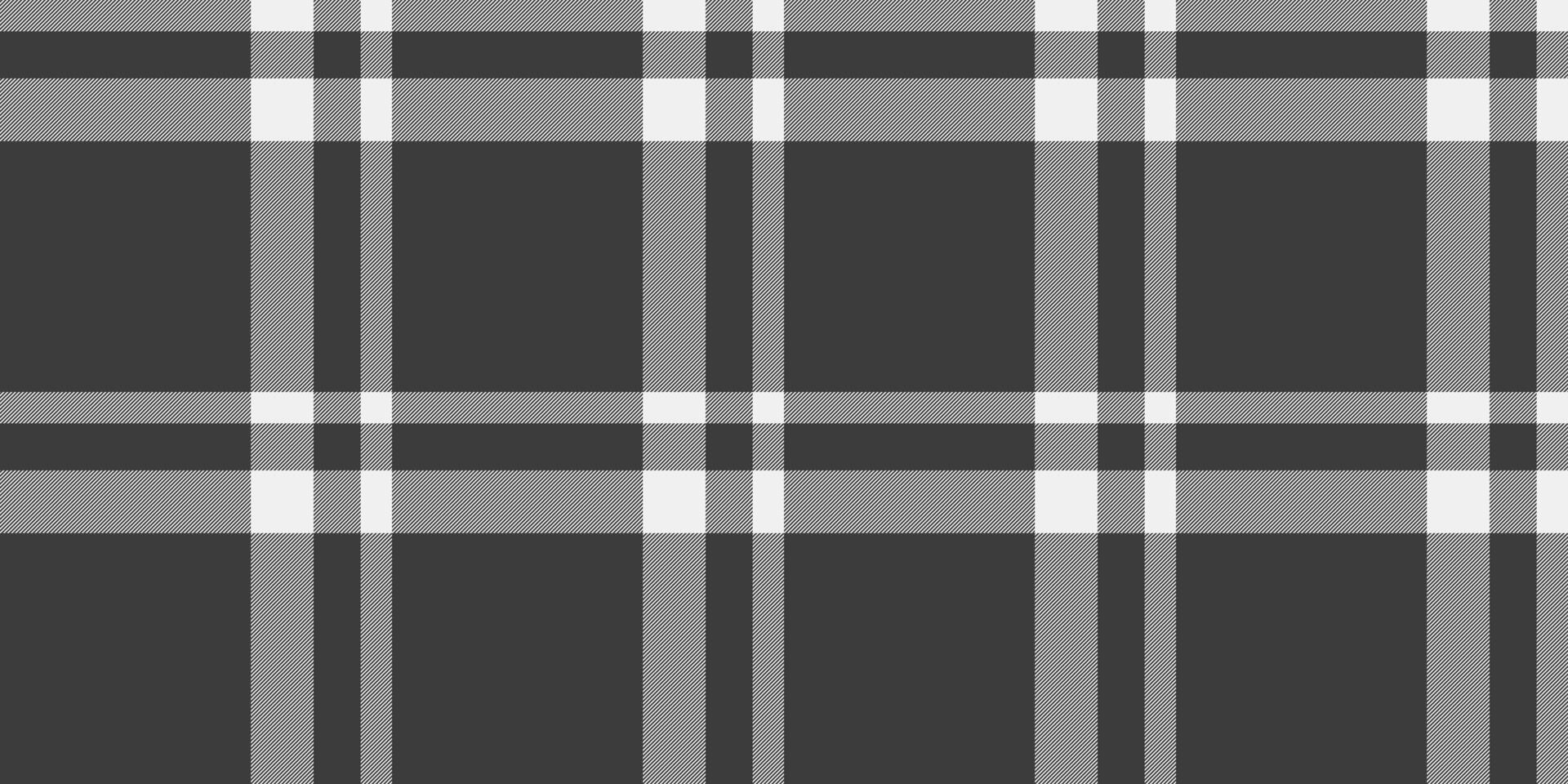 Open seamless vector pattern, drapery check background fabric. Rural textile texture tartan plaid in grey and white colors.