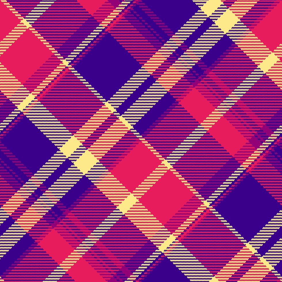 Texture check tartan of seamless fabric vector with a background pattern plaid textile.