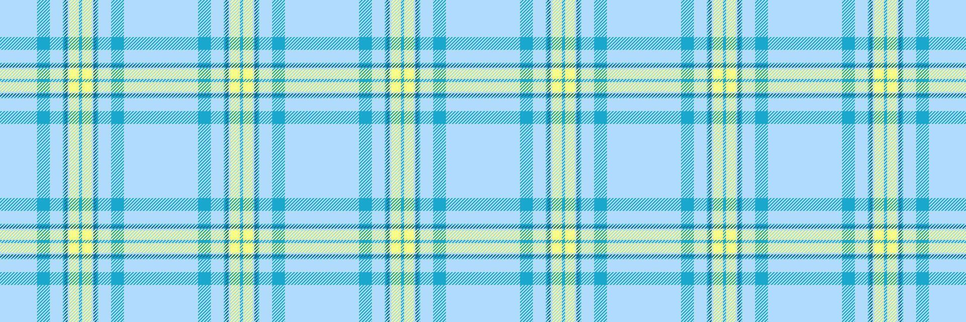Valentine fabric pattern plaid, canadian background texture vector. Real check seamless tartan textile in cyan and yellow colors. vector