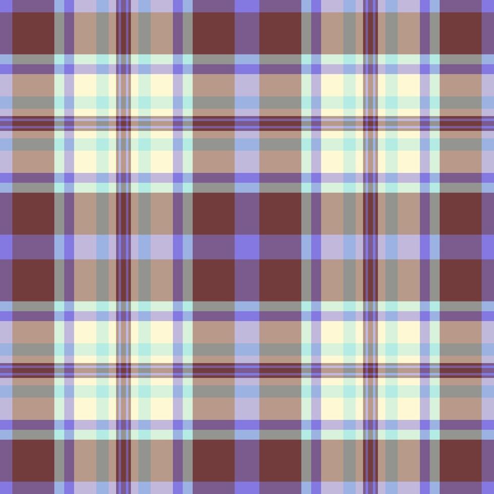 Swatch fabric textile tartan, suit vector background seamless. Checker plaid pattern check texture in light and violet colors.