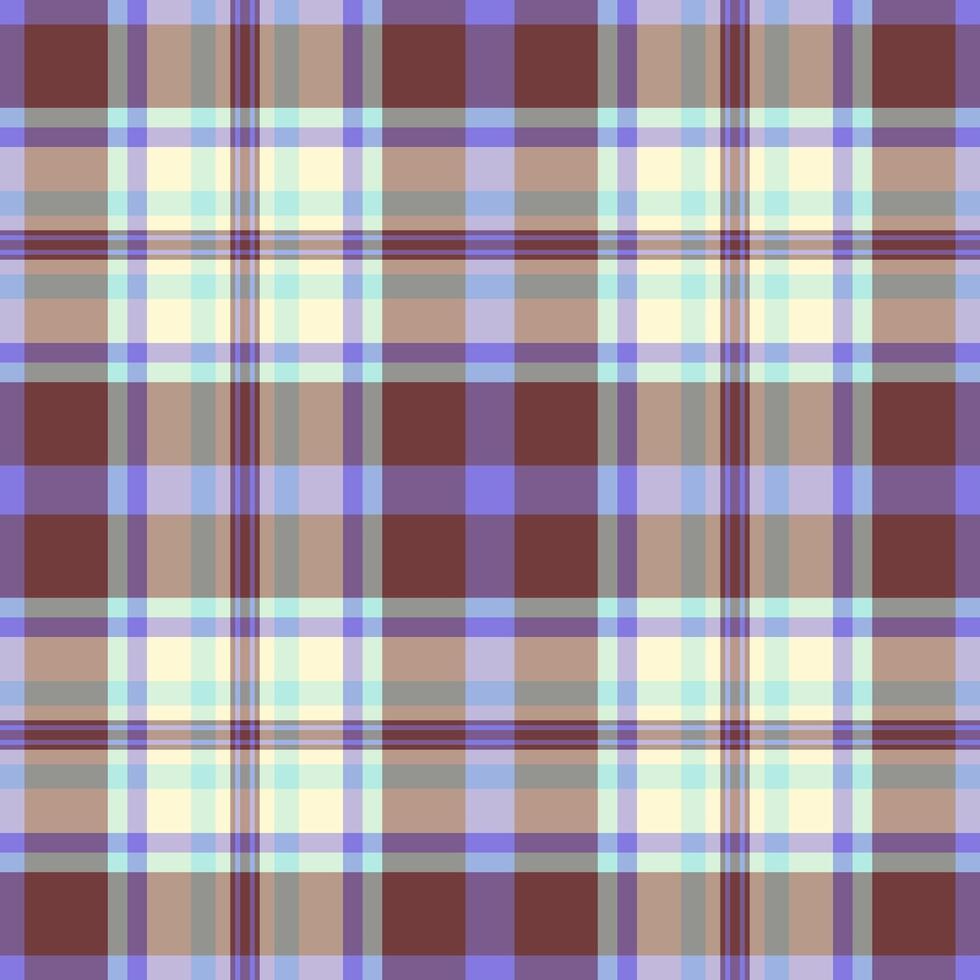 Swatch fabric textile tartan, suit vector background seamless. Checker plaid pattern check texture in light and violet colors.