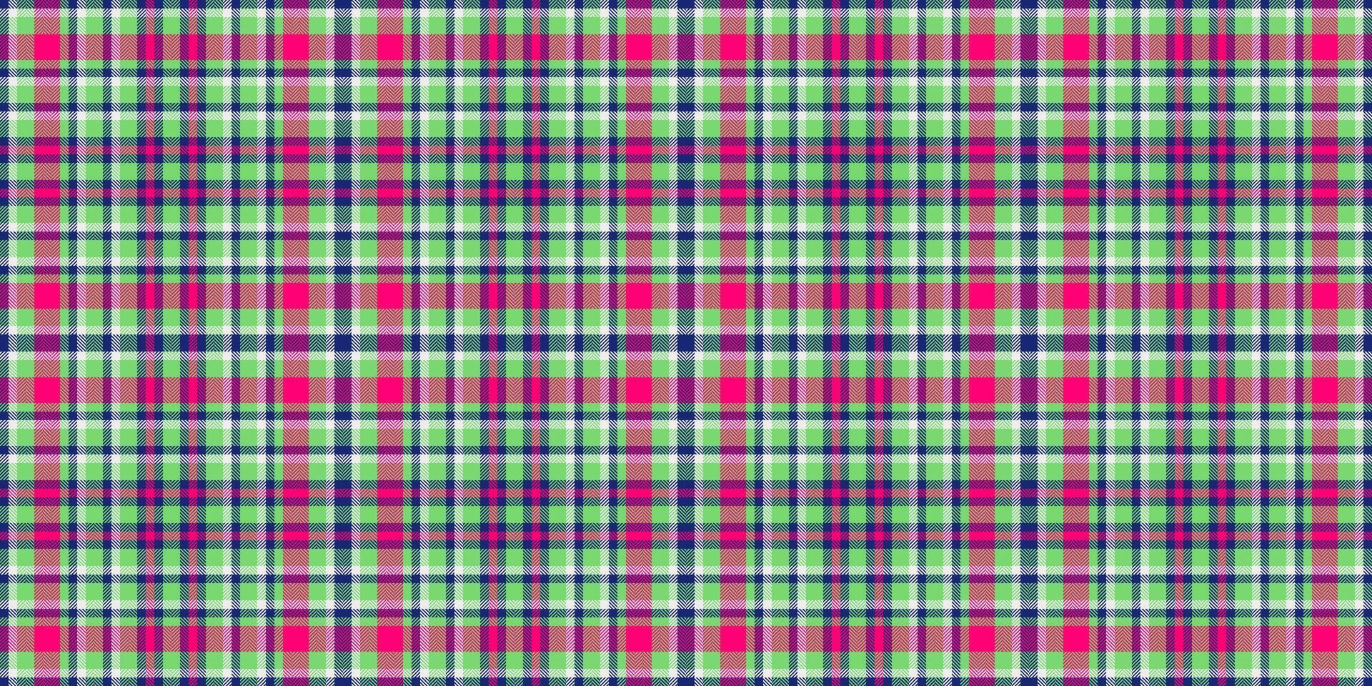 Swatch texture plaid textile, foot seamless vector check. Woven pattern background fabric tartan in green and blue colors.