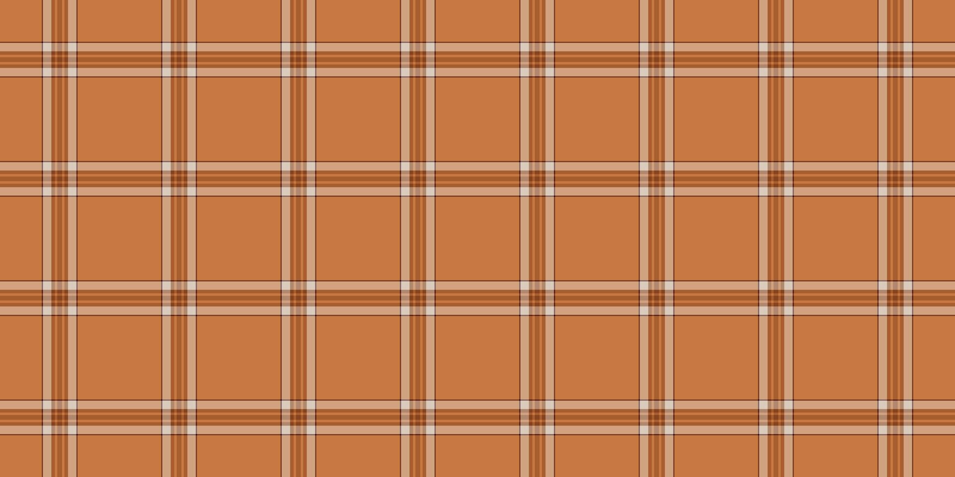 Father check textile plaid, customized seamless texture pattern. Popular tartan background fabric vector in orange and pastel colors.