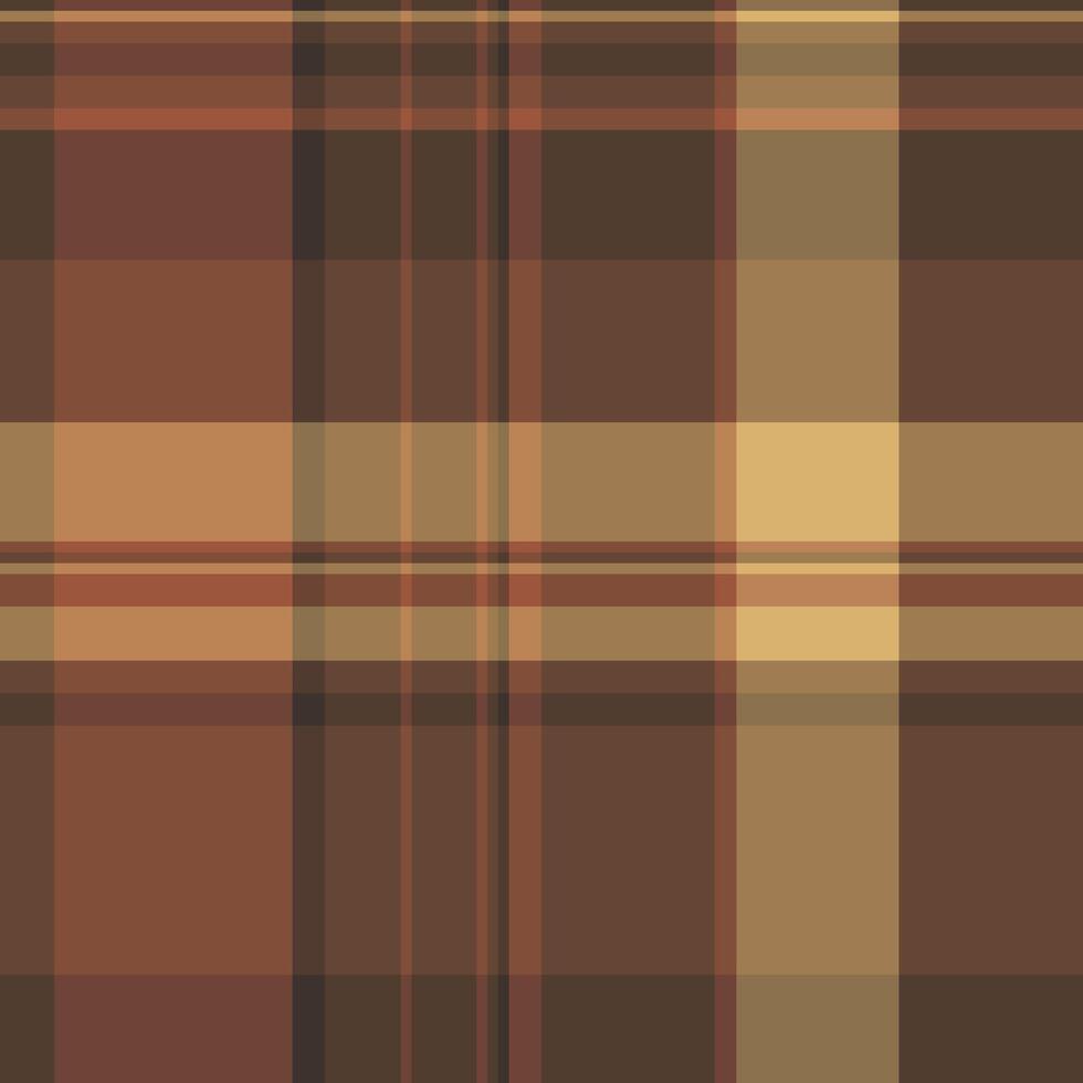 Primary background seamless tartan, argyle fabric check texture. Effect plaid pattern vector textile in orange and amber colors.