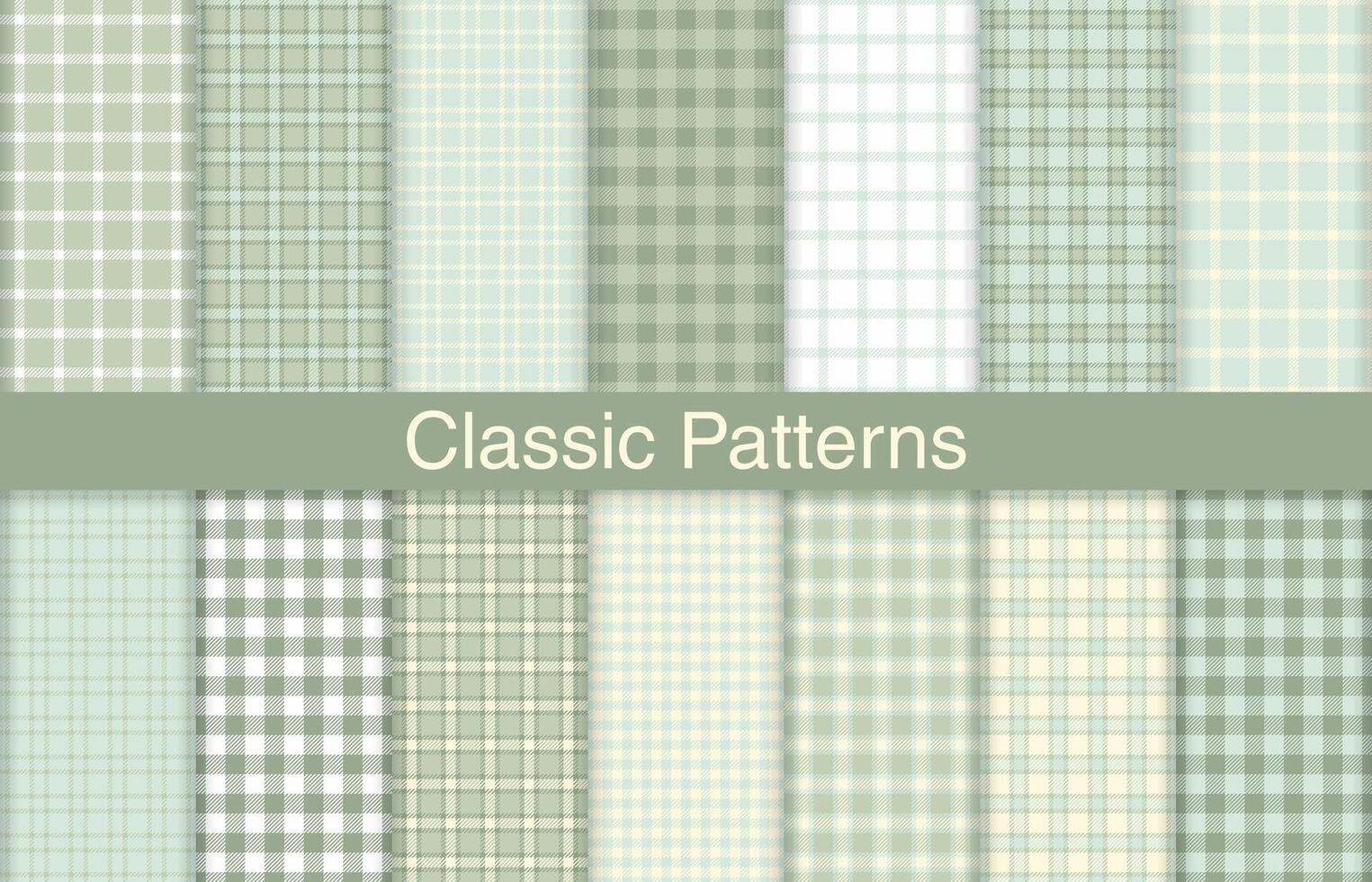 Classic plaid bundles, textile design, checkered fabric pattern for shirt, dress, suit, wrapping paper print, invitation and gift card. vector