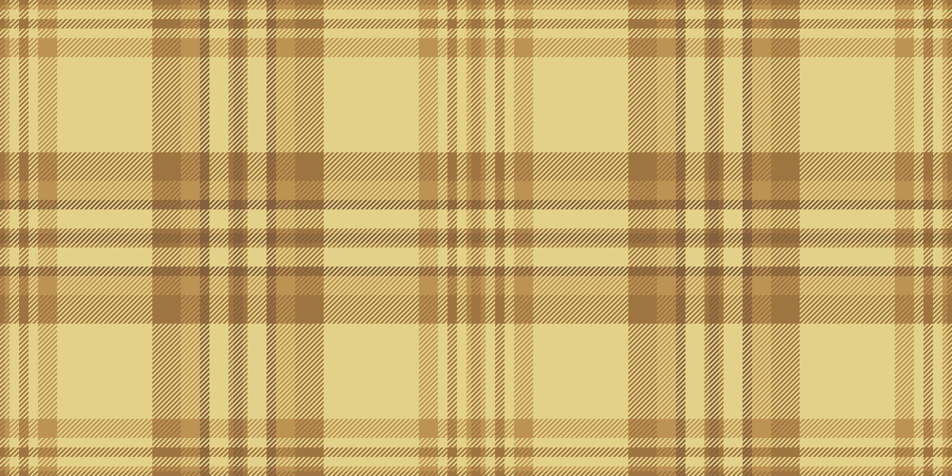 Napkin plaid check texture, vogue background textile pattern. Wide seamless fabric vector tartan in yellow and orange colors.