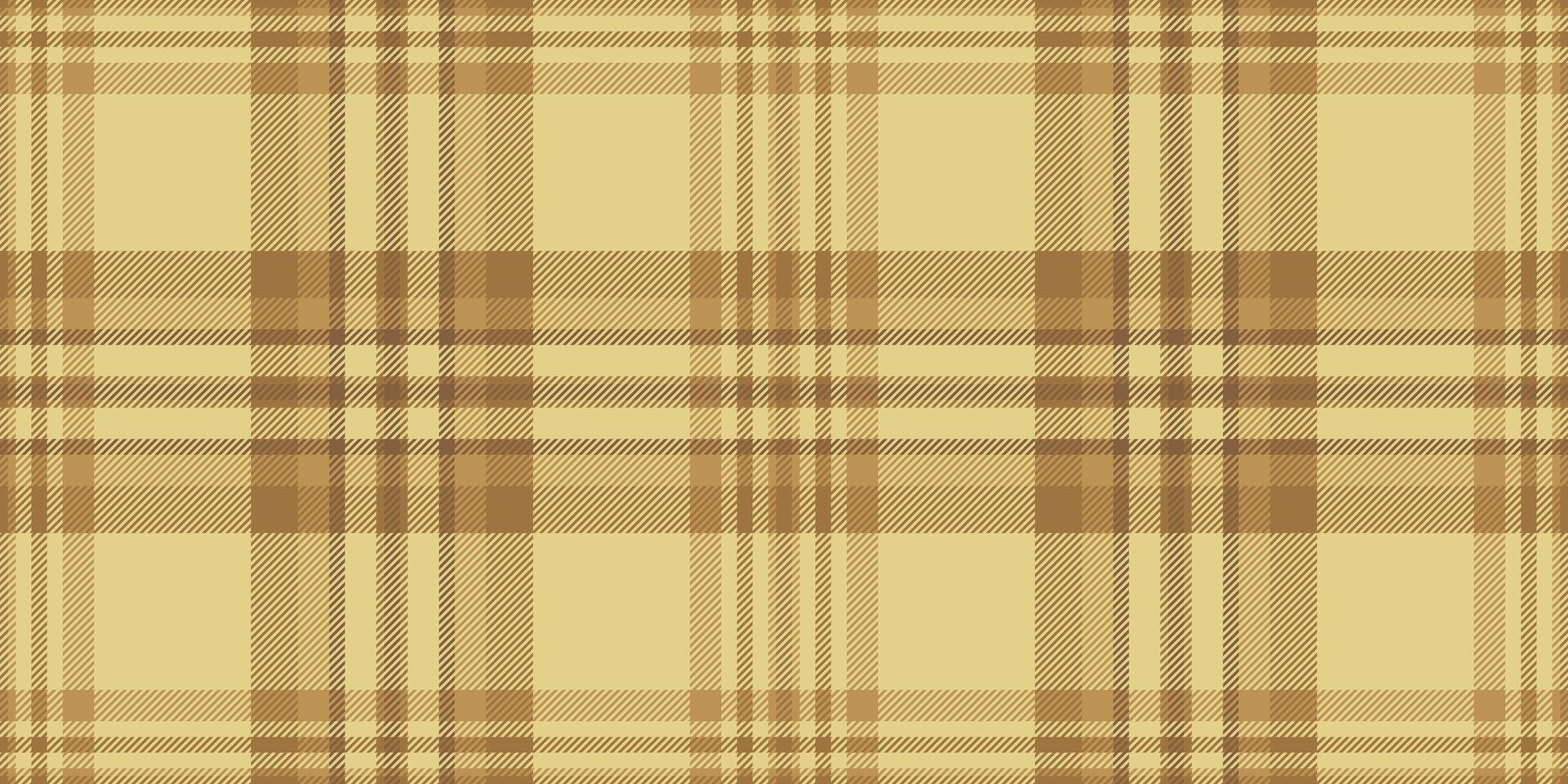 Napkin plaid check texture, vogue background textile pattern. Wide seamless fabric vector tartan in yellow and orange colors.