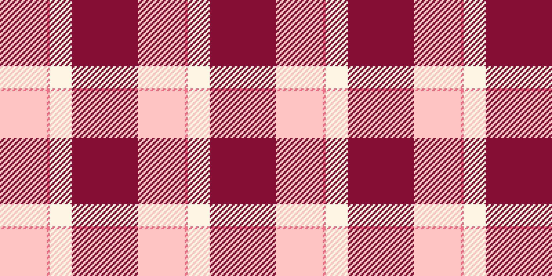 Cosy textile fabric plaid, yard vector check pattern. Elegant background tartan seamless texture in red and light colors.
