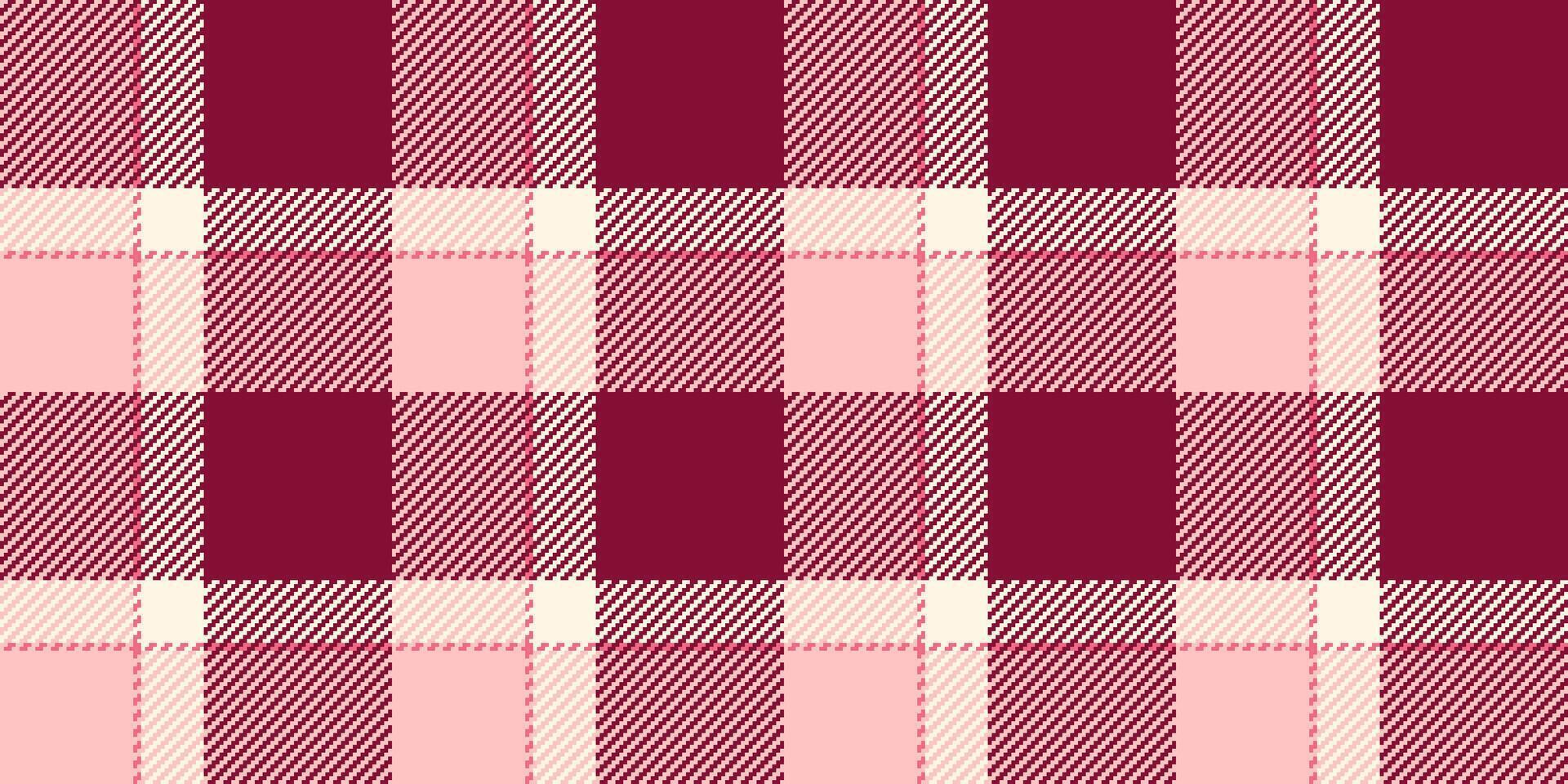 Cosy textile fabric plaid, yard vector check pattern. Elegant background tartan seamless texture in red and light colors.