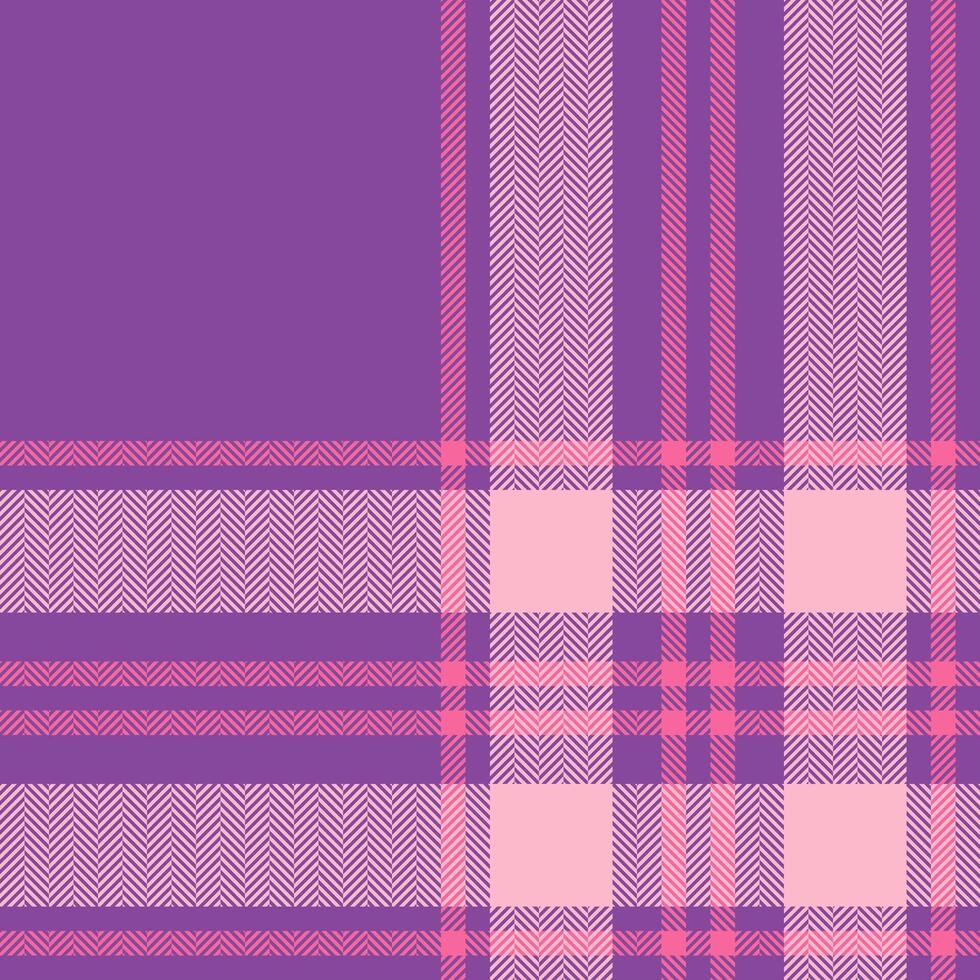 Plaid check pattern in pink. Seamless fabric texture. Tartan textile print. vector