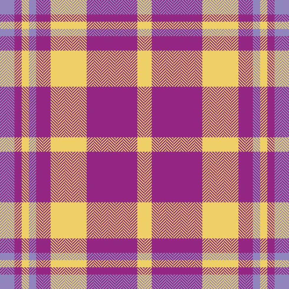 Plaid check pattern. Seamless fabric texture. Tartan textile print. vector