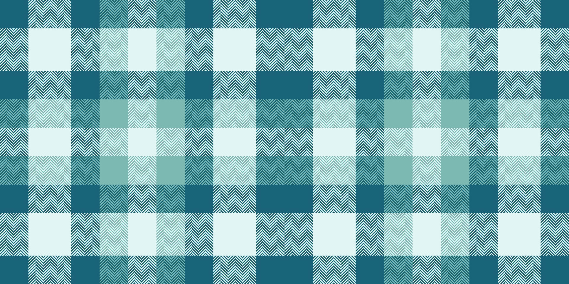 Doodle seamless check texture, aesthetic textile tartan fabric. Hotel pattern vector plaid background in cyan and light colors.