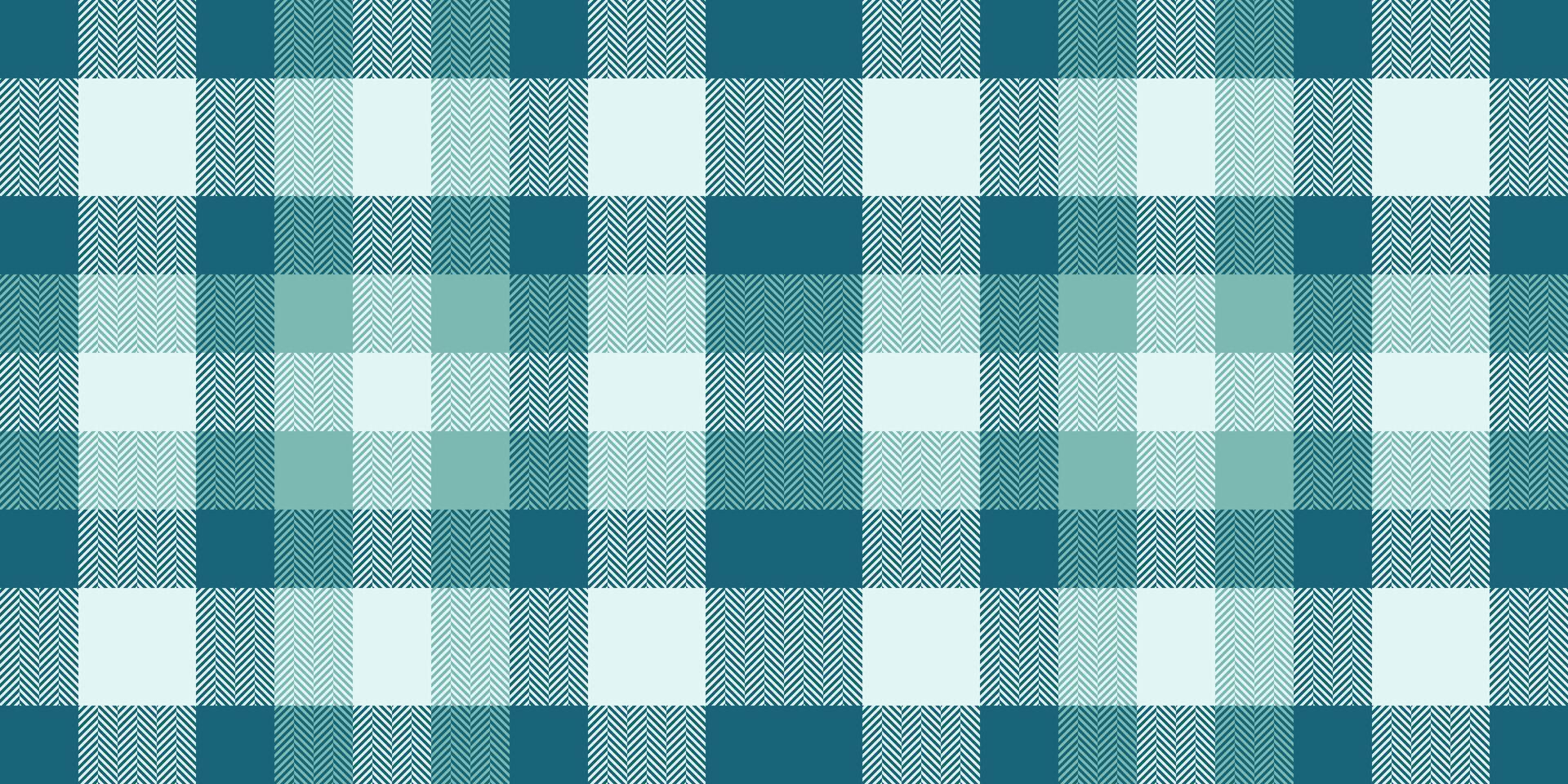 Doodle seamless check texture, aesthetic textile tartan fabric. Hotel pattern vector plaid background in cyan and light colors.