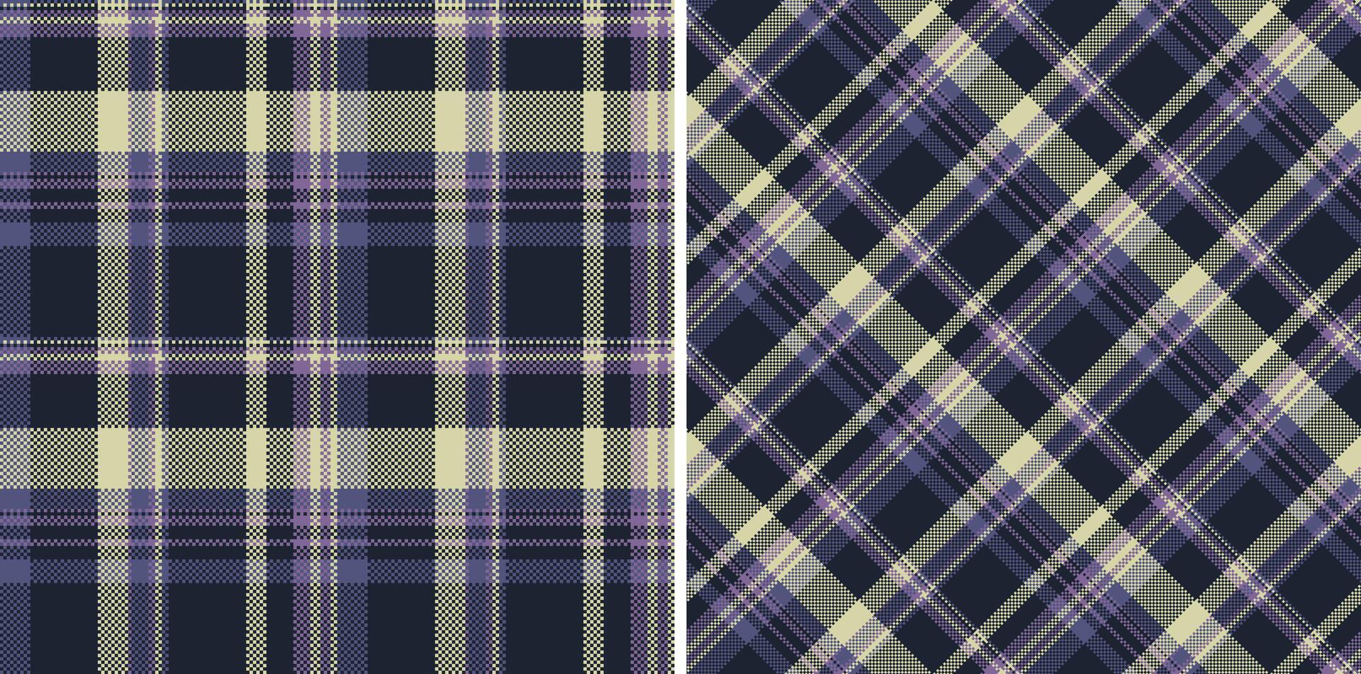 Check texture vector of textile plaid background with a fabric seamless pattern tartan.