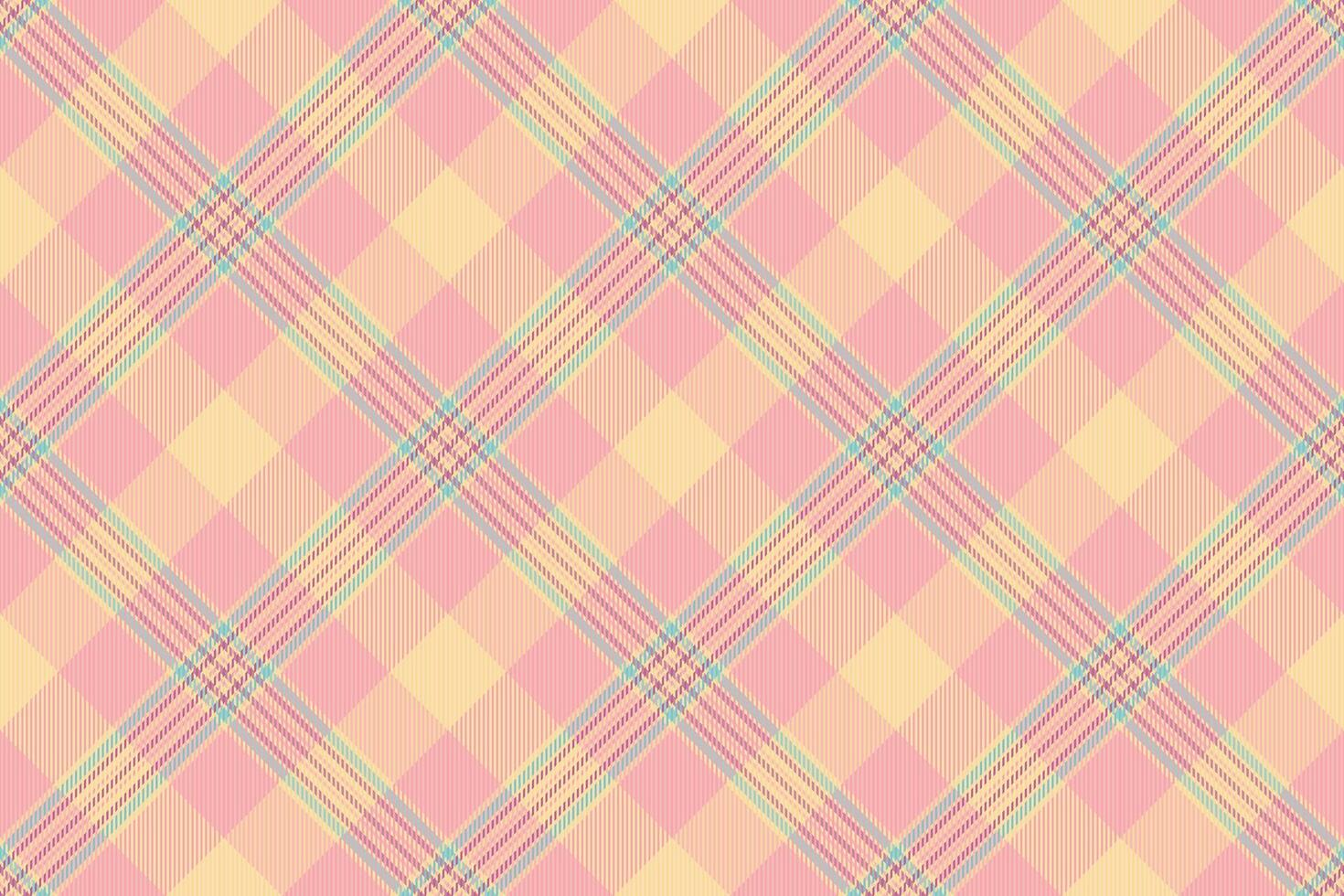 Daisy texture textile vector, idea check background seamless. Filigree pattern fabric tartan plaid in light and red colors. vector