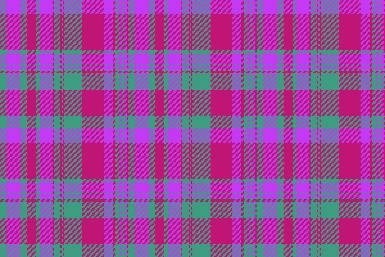 Scrapbook texture background fabric, postcard tartan pattern vector. Doodle textile check seamless plaid in pink and teal colors. vector