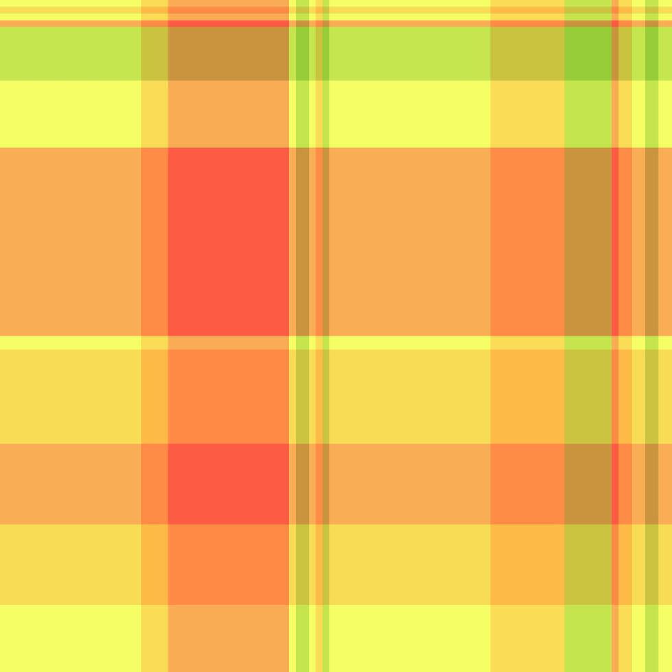 Diagonal vector texture fabric, magazine background tartan seamless. Panel pattern textile plaid check in orange and lime colors.
