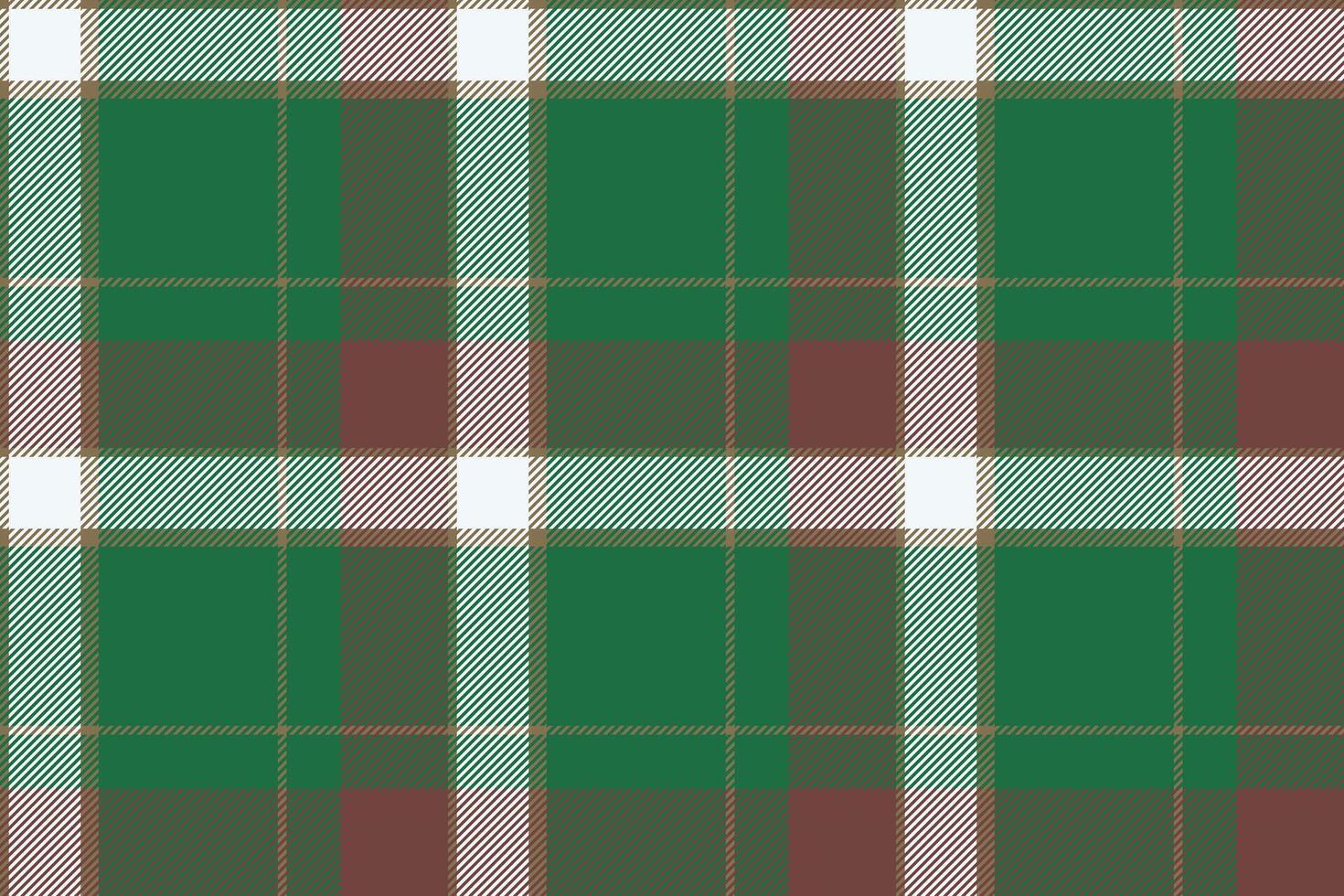Plaid background, check seamless pattern in green. Vector fabric texture for textile print, wrapping paper, gift card or wallpaper.