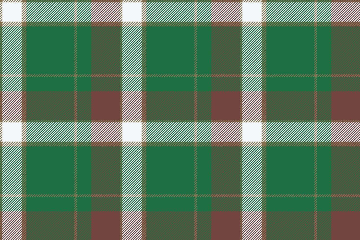 Plaid background, check seamless pattern in green. Vector fabric texture for textile print, wrapping paper, gift card or wallpaper.