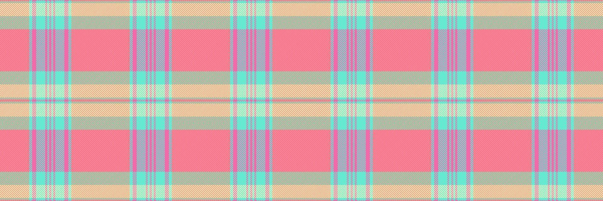 Installing texture fabric tartan, mesh pattern plaid vector. Crossed check background seamless textile in red and pink colors. vector