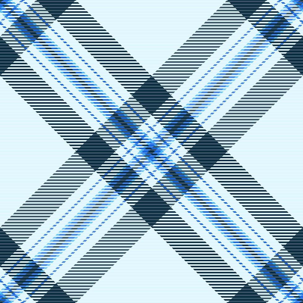 Kind background plaid tartan, mexican check vector pattern. Editable texture textile fabric seamless in light and cyan colors.