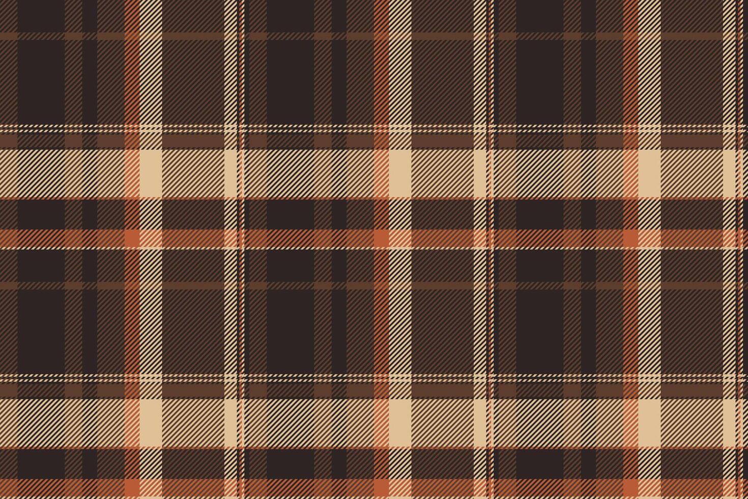 Form fabric background vector, mixed pattern seamless plaid. Wedding textile tartan texture check in orange and dark colors. vector
