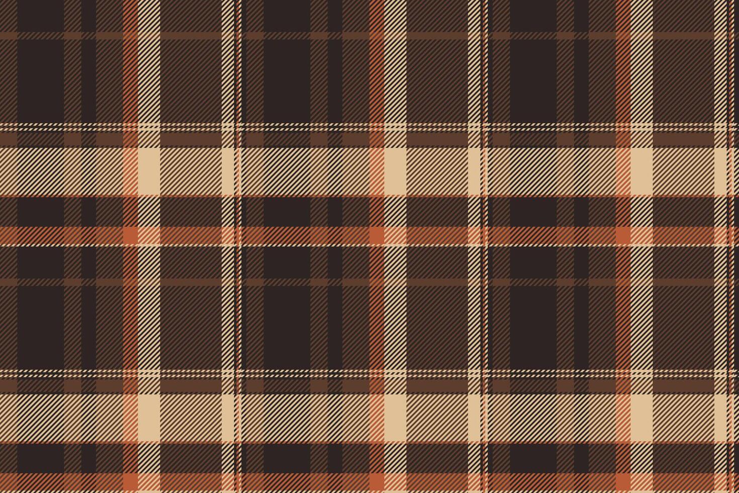 Form fabric background vector, mixed pattern seamless plaid. Wedding textile tartan texture check in orange and dark colors. vector