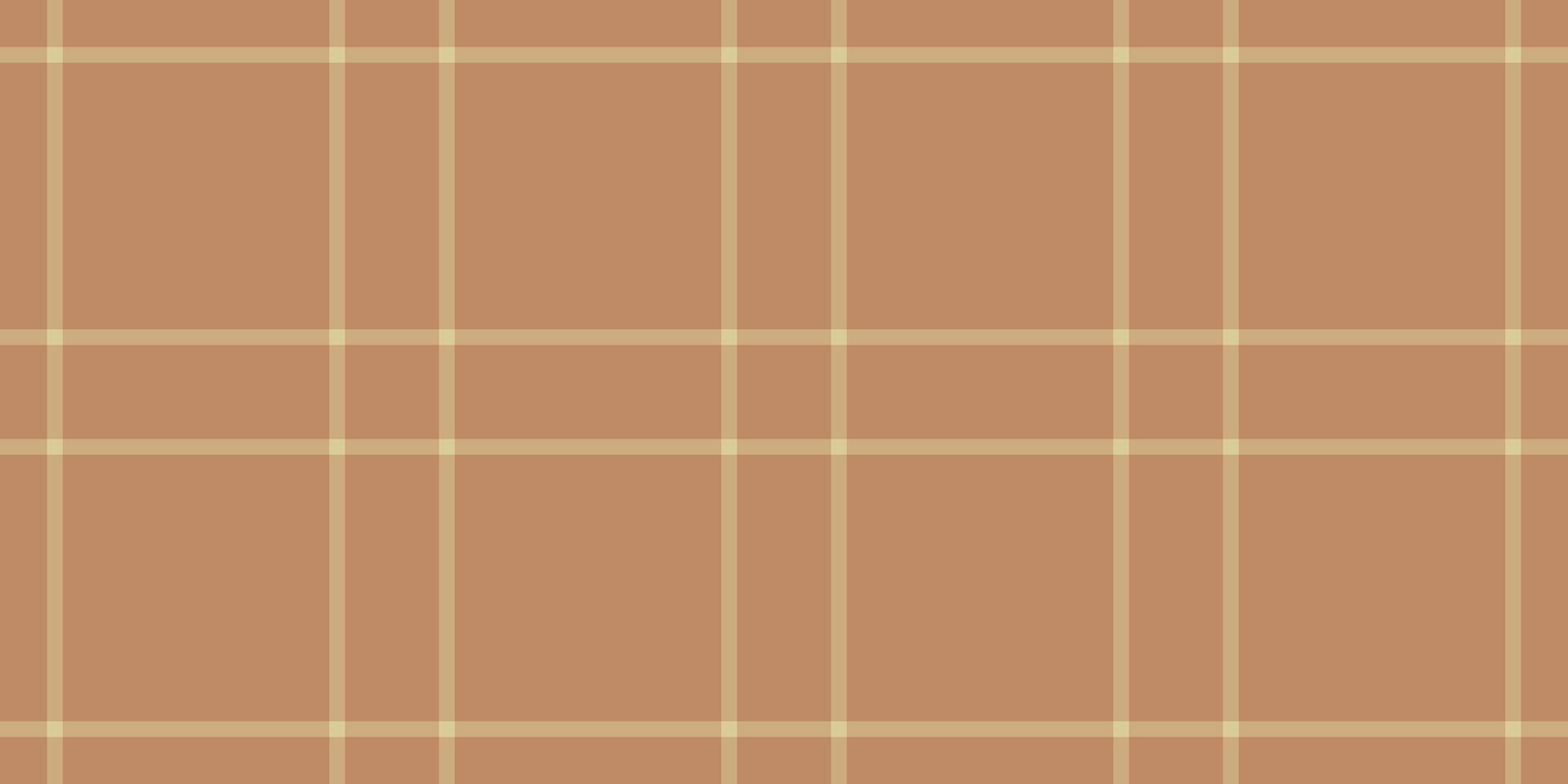 Asymmetric seamless plaid check, celtic background textile texture. Infinity pattern vector fabric tartan in orange and yellow colors.