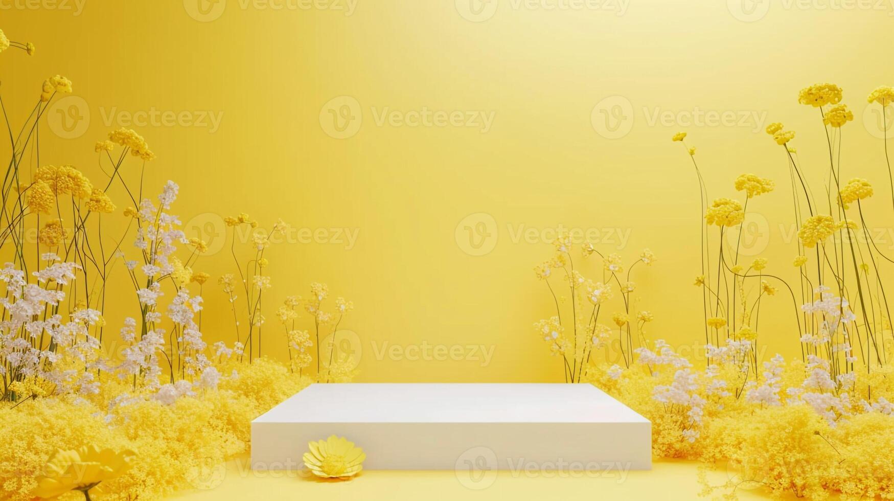 AI generated Abstract Pastel Podium 3D Gradient Studio Room with Cosmetic Beauty Products and Window Shadows photo