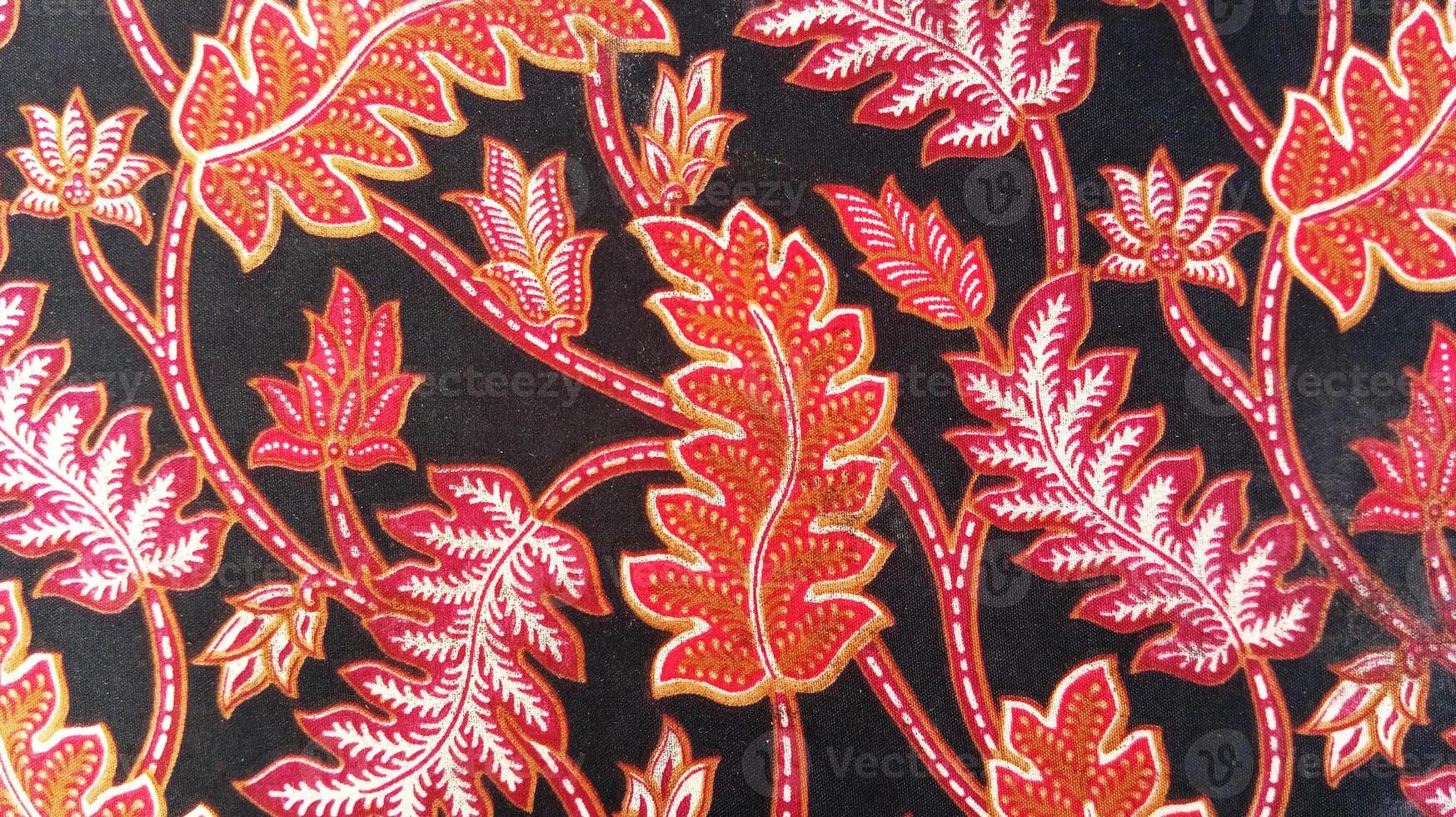 Leaf motif batik, batik background photo